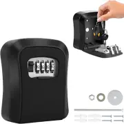Key Lock Box, Wall Mountable Combination Lock Key Safe Storage Box Security Home