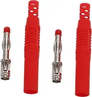 JUMPLAWN 2pcs Safety Copper Banana Plug 4mm Insulated Speaker Wire Connection Heat Resistant DIY Wiring Plastic Shell