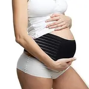 [TOZLU] Maternity Belt Pregnancy Support Belt Bump Band Abdominal Support Belt Belly Back Bump Brace Strap,Black