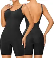[Vorcy] Backless Shaping Bodysuit for Women Tummy Control Seamless Sleeveless Butt Lifter Thigh Slimmer Body Shaper Shorts