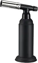Butane Torch Kitchen Blow Lighter, Refillable Culinary Cooking Torch Professional Adjustable Flame with Reverse use for Cooking, BBQ, Baking, Brulee, Creme, DIY Soldering Gas Not Included
