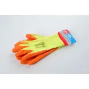 HILKA ORANGE LATEX COATED WORK GLOVES MEDIUM