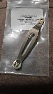 Steel Flame/Hinderer Knives OEM SW Bronze Spartan Ti Clip