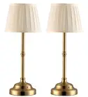 Cordless LED Table Lamp Set of 2, Portables Fabric Shade Desk Lamps, 4000mAh ...
