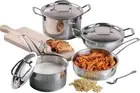 Vinod Classic Deluxe 4 Pcs Stainless Steel Cookware Combo Set of/Saucepan, Sauc