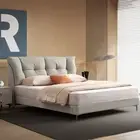 Dulcia Luxury Leather Bed Frame - 4D Panel/Steel Legs/Queen/King