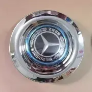 Mercedes Silver Floating Center Cap Forgiato XL Hubcap Rim Emblem