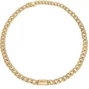Necklace Breil Logomania TJ3071 Steel Chain Golden Gold Collier Man Woman 47 CM