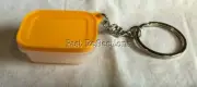 TUPPERWARE ORANGE FREEZER CONTAINER KEYCHAIN KEYRING
