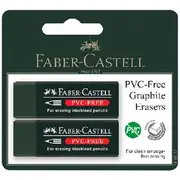 Faber-Castell PVC-free Erasers 2 Pack Green