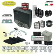 Solar Sliding Gate Opener System DIY Kit Ultra Fast Italian Made Gate Automation