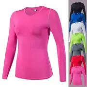 Women's Compression Shirt Base Layer Cut Out Stripe Long Sleeve Sweatshirt Athletic Winter Lightweight Yoga Fitness Gym Workout Sportswear Activewear Solid Col