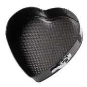 JiKaiX Heart Shaped Springform Pan Food Grade BPA Free Heat-Resistant Reusable Microwave Safe Non-Stick Cheesecake Pan 26cm