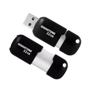 【GIGASTONE 立達】32GB USB2.0 黑銀膠囊隨身碟 U207S 超值2入組(32G隨身碟 原廠保固五年)