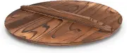 Craft Wok Lid for 16-Inch Woks Traditional Wooden Flat Cover Asian Cookware / 732W323-16in