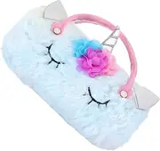 [FOMIYES] Cute Unicorn Eyeglass Case Portable Handheld Glasses Pouch for Unicorn Design Eyeglass Storage Case for Travel and Everyday Use