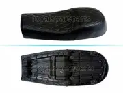 For Royal Enfield GT & Interceptor 650 Diamond Design Leather Dual Seat Black D2