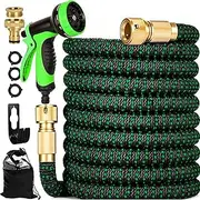 Garden Hose,Expandable Up to 100FT/30m,10 Pattern Spray Nozzle Flexible Expanding Watering Hose with 3/4" 1/2" Fittings, Easy Storag,Expandable Garden Hose Pipe,for Outdoor and Garden Irrigation