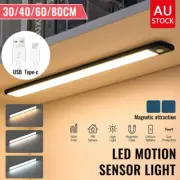 LED Motion Sensor Under Rechargeable Magnetic Cabinet Closet Light Dimmable Lamp