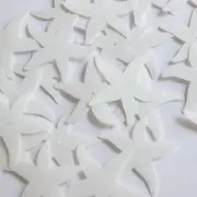 Starfish Sequin 1.5" White Crystal Hologram Glitter Sparkle Couture Paillettes