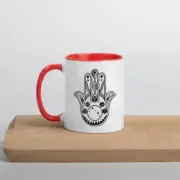 Aries Zodiac Sign Hamsa Mug