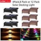 Outdoor Solar LED Deck Lights Path Garden Patio Pathway Stairs Step Fence Lamp