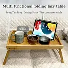 Sturdy Bamboo Breakfast Tray Durable Serving Bed with Folding Legs
