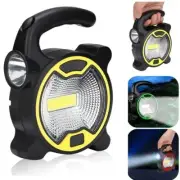 Portable Work Camping Light Battery Powered COB LED Handheld Lantern Outdoor US