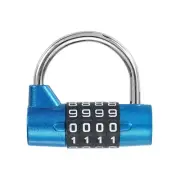 Combination Padlock, 4 Digit Gym Locker Lock Zinc Alloy Password Padlock, Blue