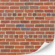3 Sheets Self-Adhesive Brick Wall Cladding for Dollhouses 1:12 Scale (Red Clinker)