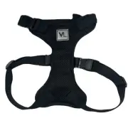 Vibrant Life Mesh Adjustable Dog Harness in Black Large Collar Alternative