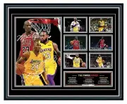 Three Kings Michael Jordan, Kobe Bryant & Lebron James Signed Framed Memorabilia