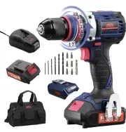 Cordless Hammer Drill Set,DEXTRA Brushless Drill Driver Kit,20V Impact Drill