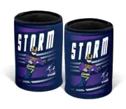 NRL Retro Stubby Can Cooler - Melbourne Storm - Drink - Rubber Base