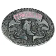 New CTM Cowgirl Up Belt Buckle with Boots