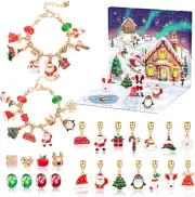 2024 Christmas Advent Calendar Bracelets 24-Day Countdown DIY Charm Kits