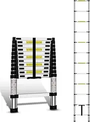 [SDOER] Telescoping Ladder,14.5 FT Multi-Purpose Collapsible Telescopic Extension Ladders, Aluminum telescoping Ladder for Indoor Or Outdoor, Heavy Duty 330 lbs Load