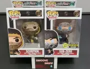 Funko Pop! Movie: Mortal Kombat - ( Scorpion & Sub-Zero ) Set W/ Pop Protectors