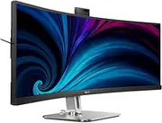 Philips 49" Dual Quad HD 32:9 5120 x 1440 SuperWide Curved Business Monitor with USB-C Docking and Webcam, 5000 Series 49B2U5900CH