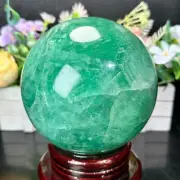 3.84kg 140mm Large Natural Green Fluorite Sphere Quartz Crystal Ball Healing