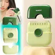 2 in 1 Hair Trimmer - Hair Trimming and Arrangement 2 in 1 Bangs Trimmer, Manual Hair Trimmer Comb for Women, Hair Clipper Comb Multifunctional Hair Cutting Tools (Green)