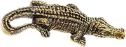 Crocodile Miniature Figurines Home Decor Brass Crocodile Figurine Crocodile Statue Antique Bronze Crocodile Miniature Animal Sculptures Fish Tank Ornaments for Car Decor/757