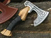 Custom Handmade Compact Mini Carbon Steel Tomahawk Hatchet Hunting Show Piece