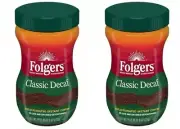 2 PACK - Folgers Classic Decaf Instant Coffee, 8-Ounce Jar NEW