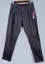 NEW Alice + Olivia Grey Anders Cropped Trouser Pants Size 8