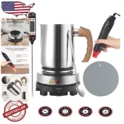 Soy Candle Making Tools Set with Hot Plate & Stainless Steel Pitcher for Adults