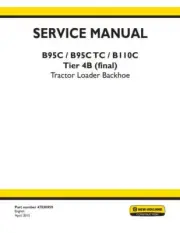 New Holland B95C B95CTC B110C Backhoe Complete Service Manual 47830959 PDF/USB