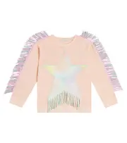 [Stella McCartney Kids] Stella McCartney Kids Embellished cotton jersey sweatshirt Y 3 pink