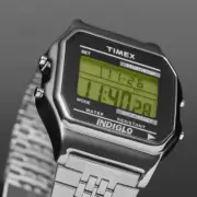 Timex and End T80 Everyday Indiglo Silver Tone 34MM TW2V33600 Watch Wristwatch