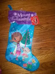 Disney Doc McStuffins 20" Purple & Blue Christmas Stocking NWT
